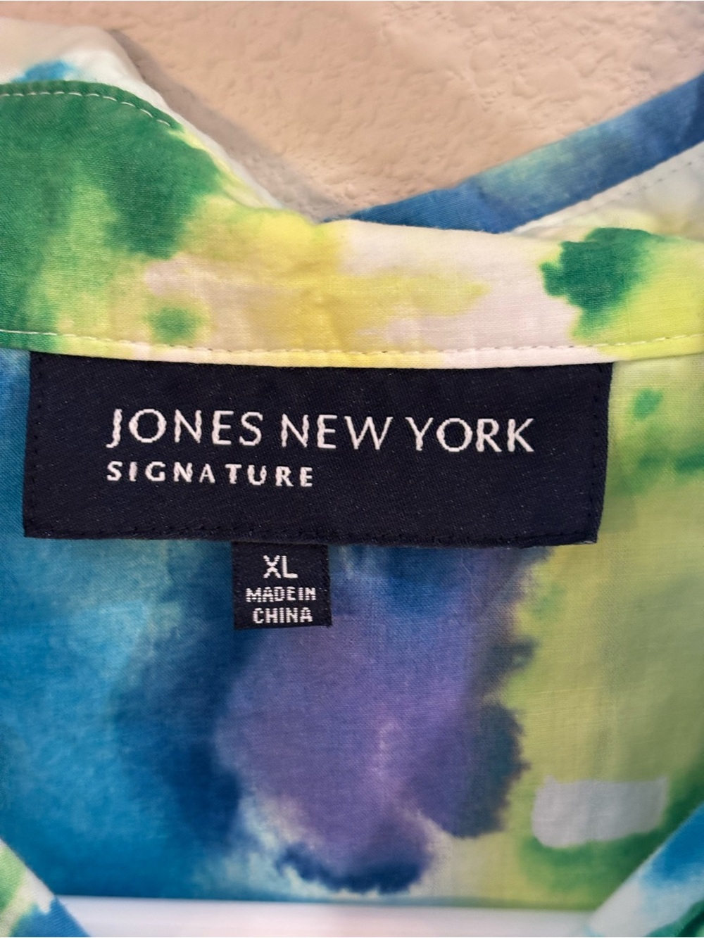 Jones New York Tie-Dye Button-Down Shirt, Women’s XL - Picture 4 of 13
